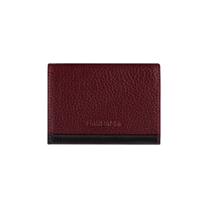 Zoozie Bags Cartera de Piel para Hombre Paola, Rojo Claret y Negro